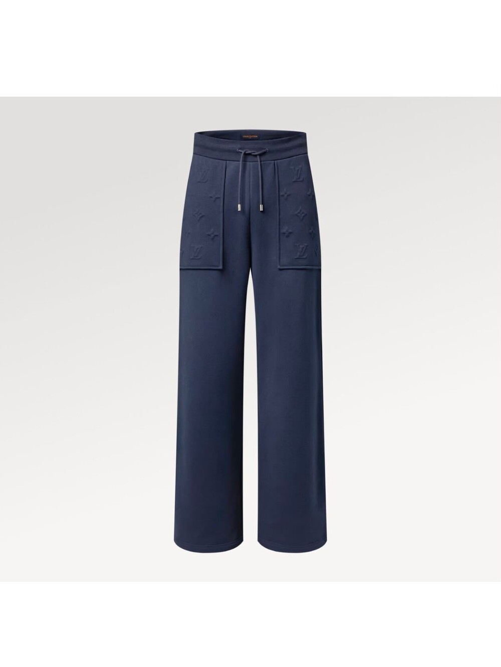 Louis Vuitton Navy Blue Wide-Leg Sweatpants with Embossed Pk